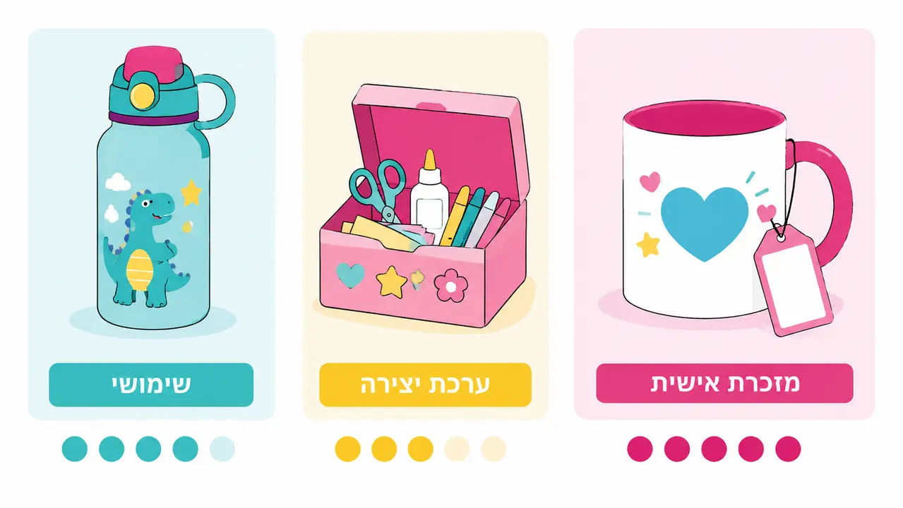 השוואה בין מתנה פרקטית למזכרת רגשית מהגן