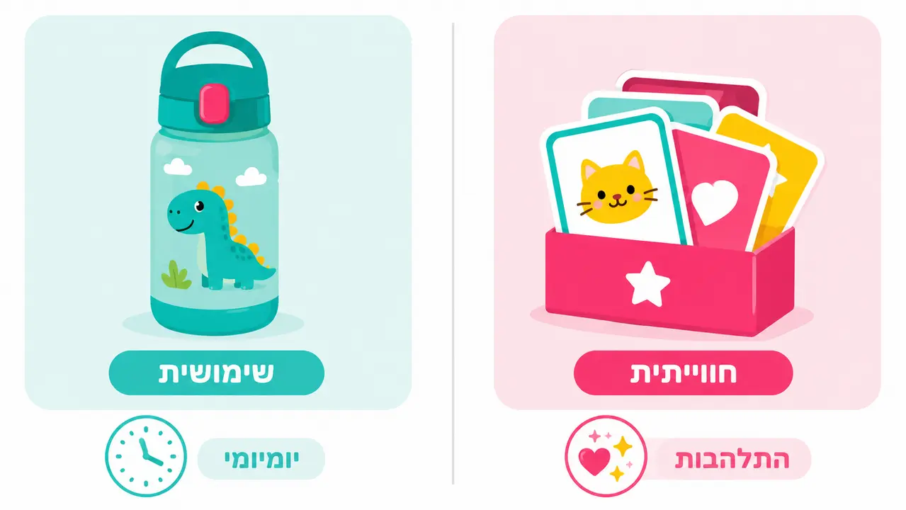 השוואה בין מתנה שימושית למתנה חווייתית לגן חובה
