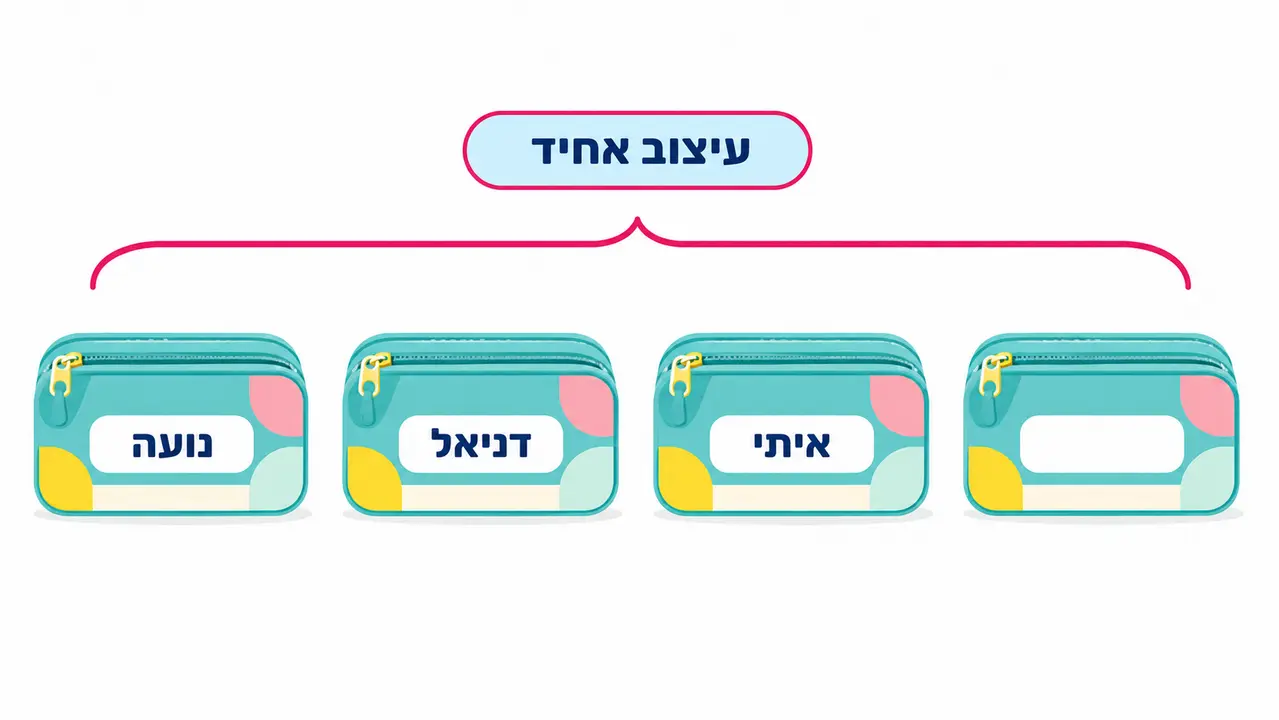 מתנה אחידה לימי הולדת בגן מותאמת אישית לכל ילד