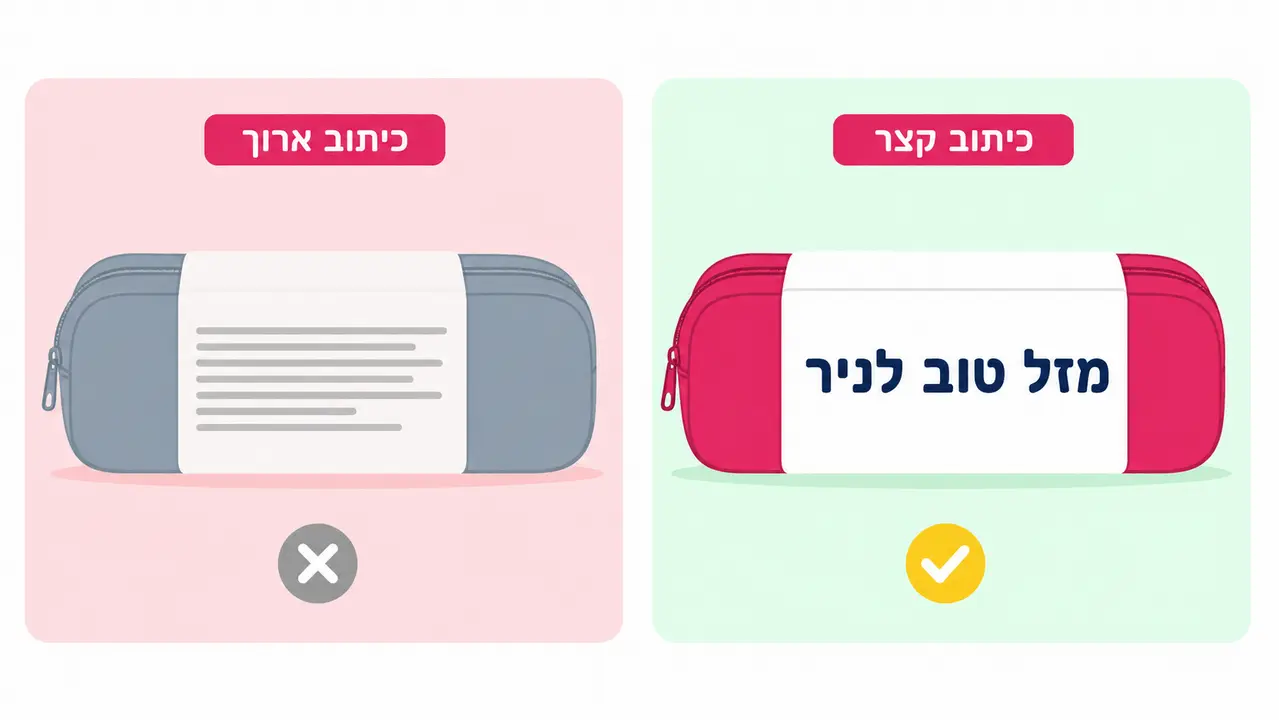 כיתוב קצר וברכה אישית על מתנה לילד