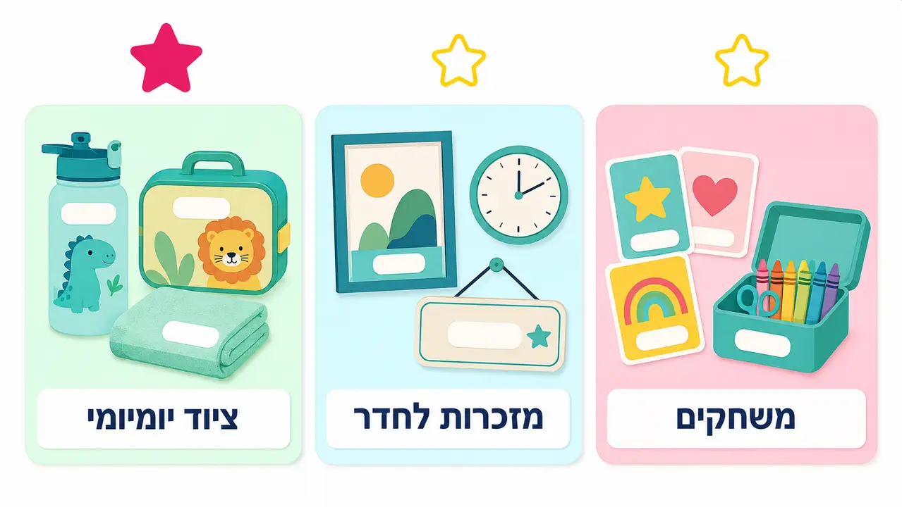 סוגי מתנות ממותגות לגן ילדים לפי שימושיות