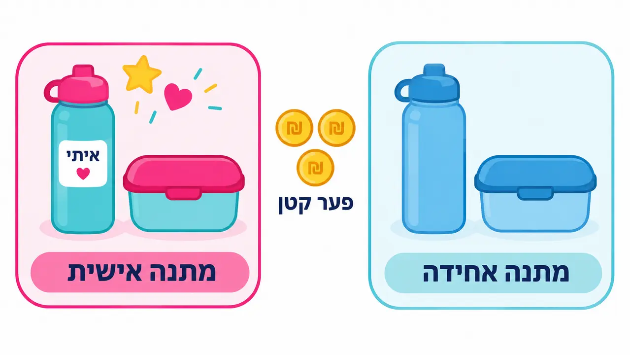 השוואת עלות בין מתנה אחידה למתנה אישית