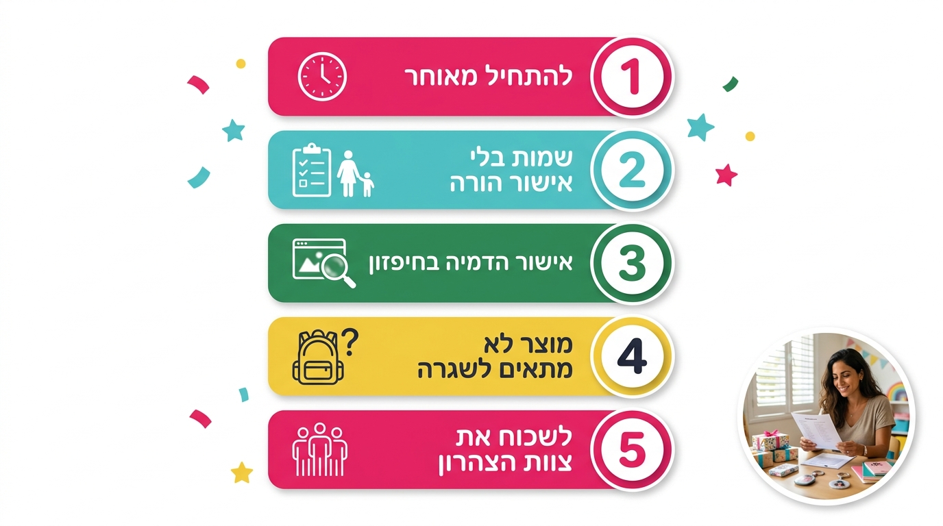 טעויות נפוצות בהזמנת מתנות לגן ואיך למנוע אותן